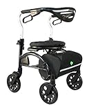 Evolution Xpresso Zero Lightweight Medical Walker Rollator with Seat, Large Wheels, Brakes, Backrest, Basket for Seniors Indoor Outdoor use (Regular)