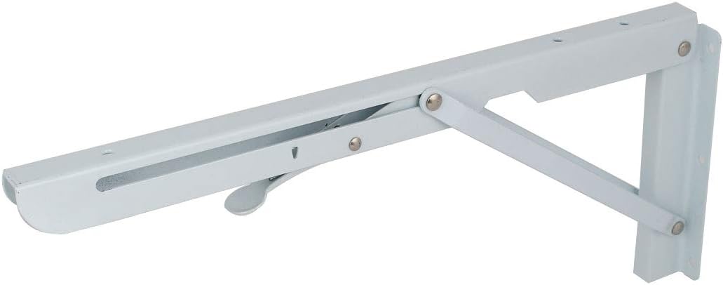 345mm x 42mm x 150mm Metal Triangle Folding Support Shelf Bracket White 2pcs (bf9dbce84baf2b50393d7f0fa24dee3f)