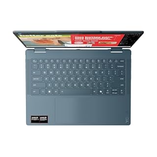 Lenovo Yoga 7 Ordinateur portable 2-en-1 | Copilot + PC | 14" WUXGA OLED | AMD Ryzen AI 7 350 | 16 Go de RAM | 512 Go SSD | AMD Radeon 860M | Win11 | QWERTZ | Tidal Teal | 3 mois Premium Care | Inclus