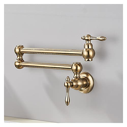 Robinet de cuisine pliable or brossé à double rotation utile - 7