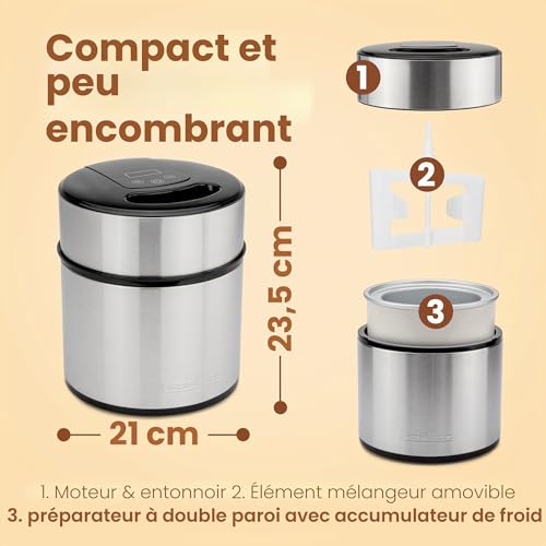 ProfiCook PC-ICM 1140 : sorbetière et yaourtière 1,8 L — miniature 7