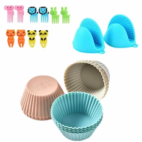 Mini Silicone Cupcake Liners,Reusable Muffin Cups for Baking Cake...