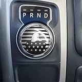 CONGCONG for Dodge Ram Chrysler Durango Traveler American Stainless Steel Shift Knob Cover Decal Eagle Compatible with Chrysler 200/300, Pacifica, Dodge Durango, Voyager, Ram 1500 2500 (Eagle)