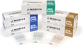 Morita 20-25GL Dental Needle, Disposable, 25 Gauge Long, Plastic (Pack of 100)