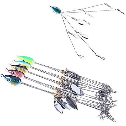 5pcs Alabama Umbrella Rigs Fishing Rigs Lure for Fishing Bass Bait Lure 8in 1/2OZ Fishing Bait Rigs Cover