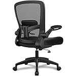 FelixKing Office Chair, Ergonomic Desk Chair Breathable Mesh Chairs Adjustable High Back Lumbar Support Flip-up Armrests, Executive Rolling Swivel Comfy Computer Chairs Home Office Black