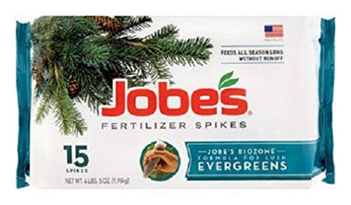 Jobe's Evergreen Fertilizer Spikes, 15 Spikes (4 Pack)