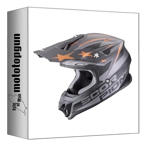Casque Scorpion VX-16 Evo Air finition Patriot argent noir cuivre pour moto cross