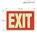 iSYFIX Exit Glow in the Dark Sign Stickers Red – 2 Pack 10x7 Inch – Photoluminescent Vinyl, Laminated for UV, Weather & Fade Resistance, Indoor & Outdoor for Business, School, Office, Warehouse