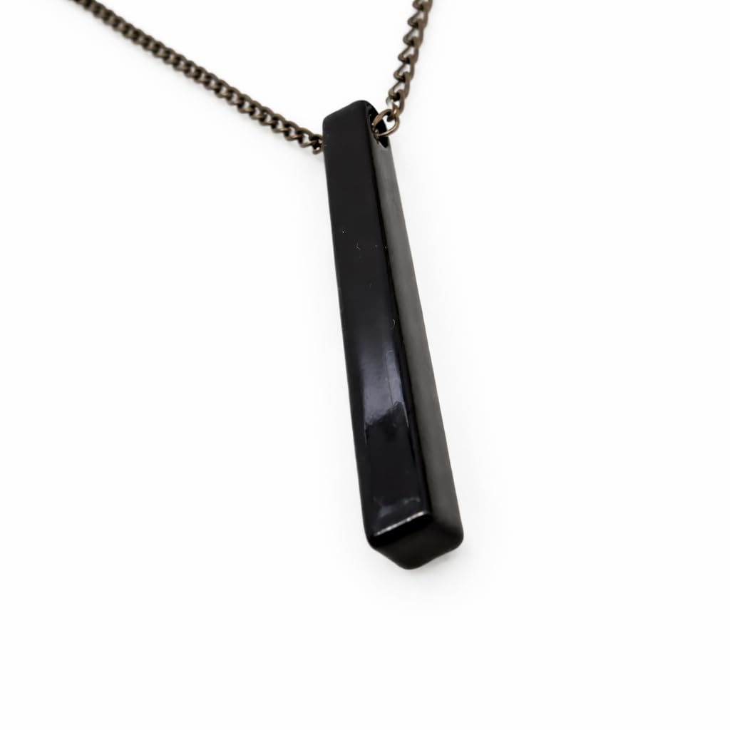 bittrend jewels Black Bar Pendant for Men & Women – Minimalist Vertical Charm Necklace-picture-21