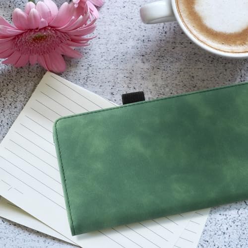 Image of CoBak Premium Leather Checkbook Cover - RFID Blocking, Classic Design, Slim & Durable - Perfect for Personal & Business Checks