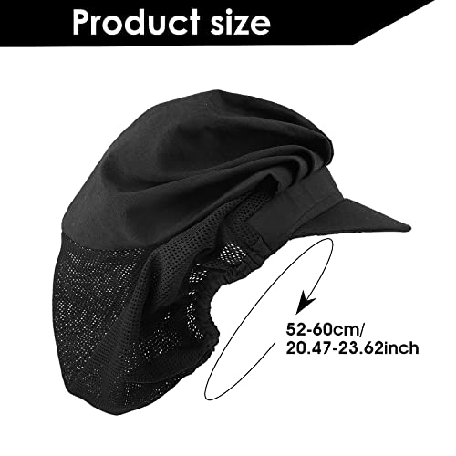 image for Yolev 2Pcs Chef Hats-Kitchen Baker Cooking Hair Nets Food Service Hair