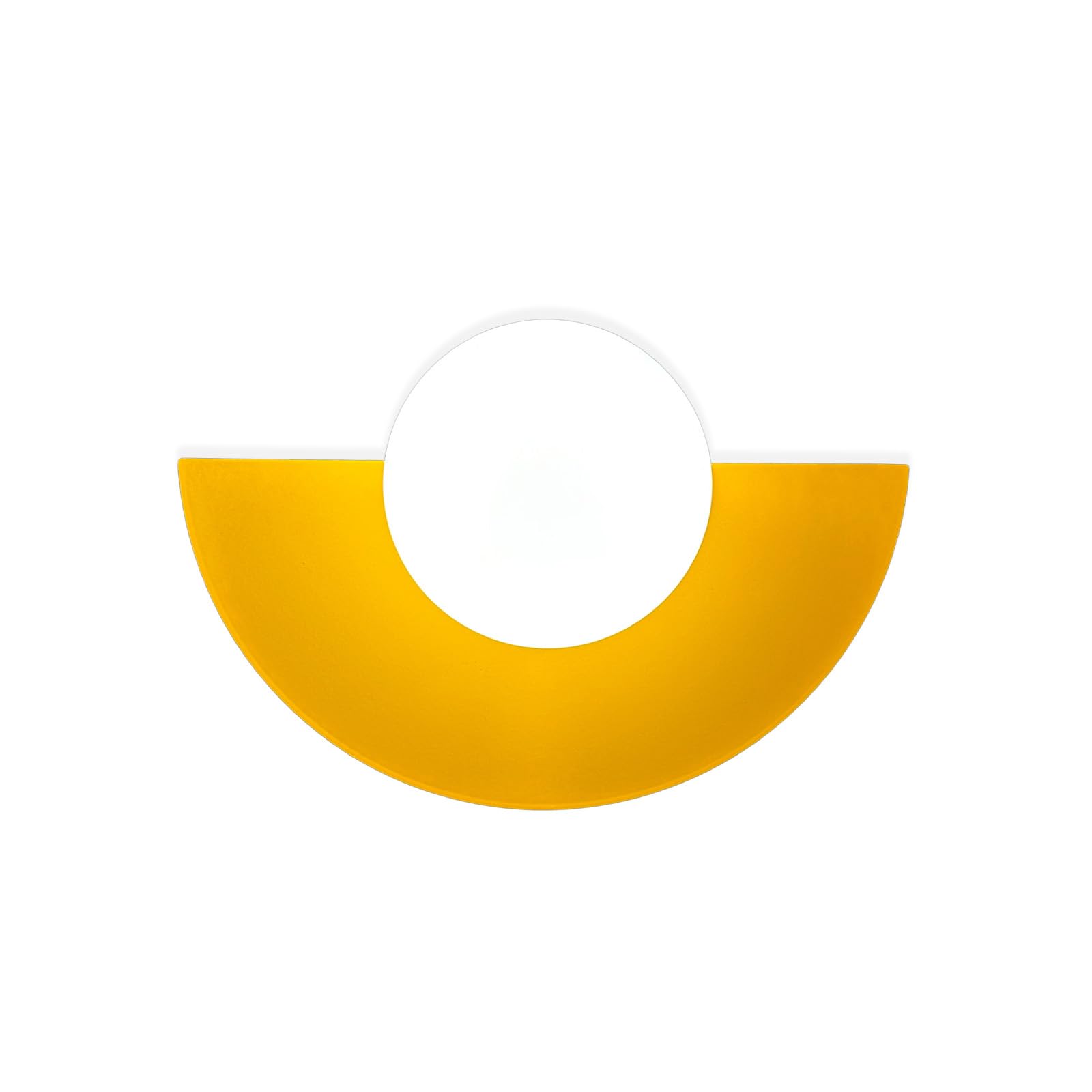 bamyum Lampada da Parete per Interni e per Esterni, Illuminazione Moderna per Ambienti Con Sfera di Vetro Bianca, Cucina, Bagno, Lampada da Parete Metallo, Lampada da Parete Giallo Scuro
