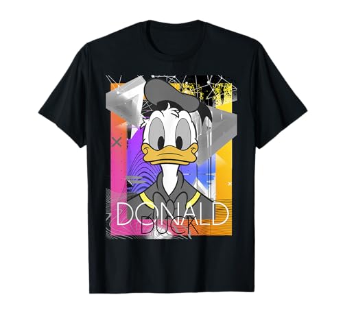 Disney Donald Duck Face Portrait Abstract Background T-Shirt