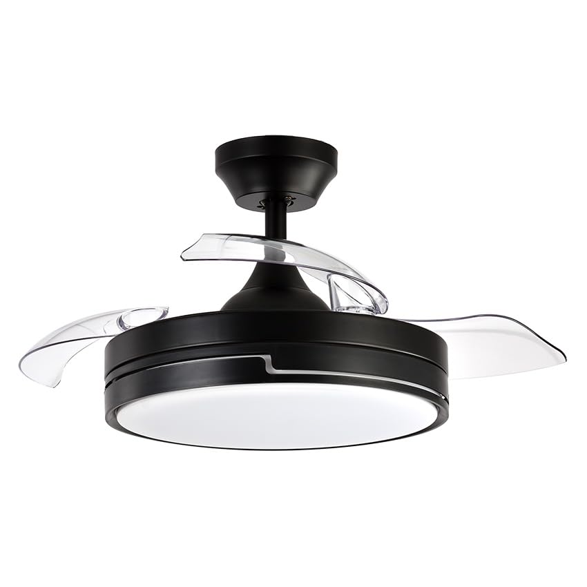 Ventilateur DC 48W 3 pales avec éclairage LED 4800LM réglable et télécommande