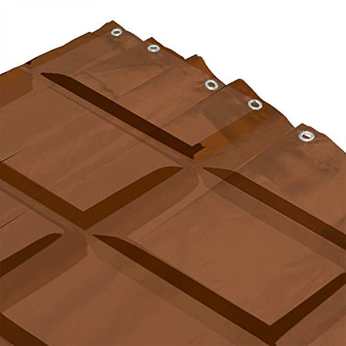 Rideau de douche rigide en polyester marron chocolat de dimensions 152x183 cm - 4