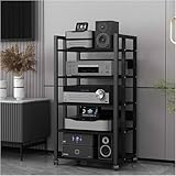 Meuble de rangement polyvalent : ce support de rangement robuste offre suffisamment d'espace pour les appareils audiovisuels, les accessoires TV, les consoles de jeux, les lecteurs Blu-ray, et plus encore. Son design élégant complète un