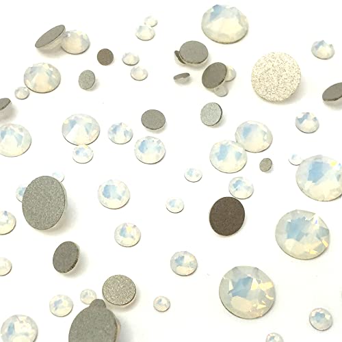 WHITE OPAL (234) 144 pcs 2058/2088 Swarovski Crystal Flatbacks rhinestones nail art mixed with Sizes ss5, ss7, ss9, ss12, ss16, ss20, ss30 (Crystal-Wholesale)