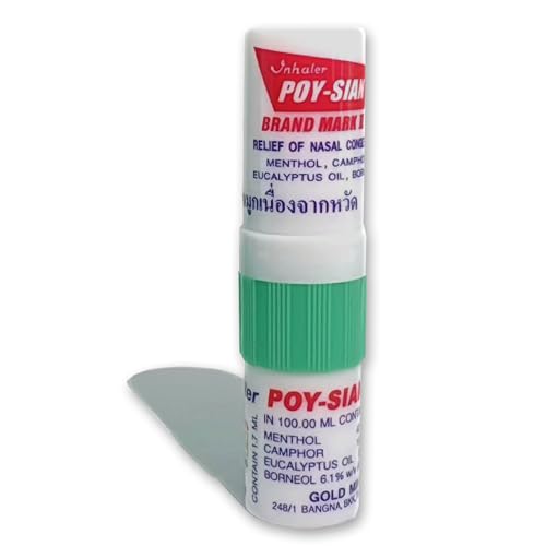 POY-SIAN Mark II Menthol Aromatherapy Nasal Inhaler, Natural Herbal Remedy with Cooling Essential Oils Poysian (1 Stick)