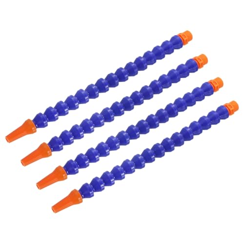 sourcing map 4 mangueras flexibles de rosca G3/8 pulgadas, manguera de refrigeración de agua y aceite, boquilla redonda ajustable de plástico de 300 mm con tubo interno para torno CNC sistema de