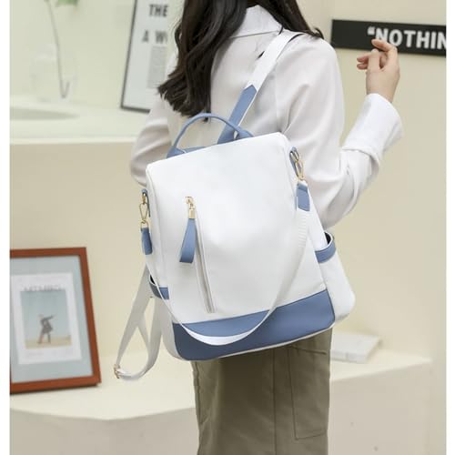 Image of Zibuyu Fashion Backpack Bags for Women, Soft PU Leather Backpack, Secure Travel Backpack with Full Open Back Zipper, Multi Pocket Day Bag Backpack with Shoulder Strap & Handle