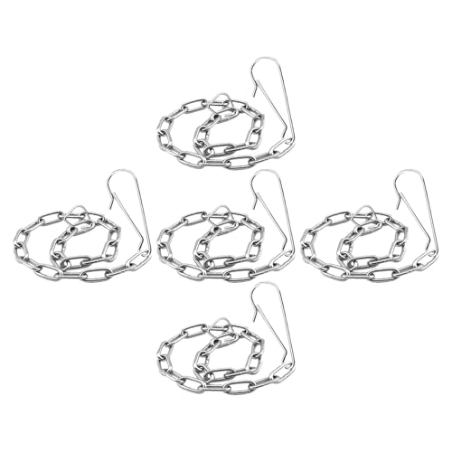 SOIMISS Cadena Elevadora para Tanque de Inodoro de Acero Inoxidable 304, Kit de Reemplazo de 5 Piezas, Compatible Válvula de Descarga, Accesorios para Tanque y Baño, Reparación Fácil