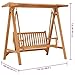 vidaXL Teak Massiv Hollywoodschaukel Gartenschaukel Schaukelbank Hängeschaukel Schaukel Bank Gartenbank Gartenmöbel Hängebank 174cm