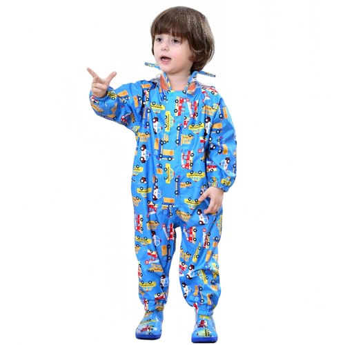 Emfay キッズ レインコート M ブルー