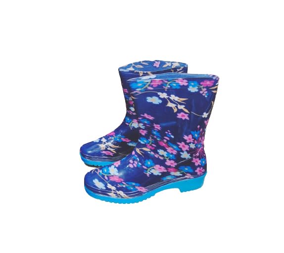 SUMAR Mens Student Printed Blue Sole Ladies Gum Boot, Safety Anti-Static, Flexible Pvc, Puncture & Tear Resistant, Lightweight And Industrial/Worker Purpose (Numeric_4) (B0CBSLM94Y) Amazon Price History, Amazon Price Tracker