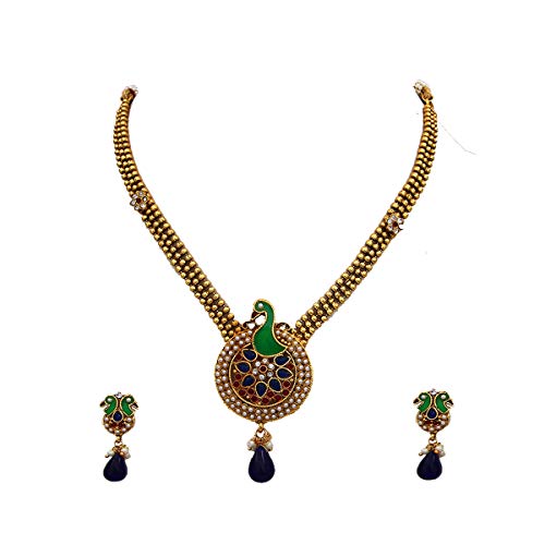 Joyas de perla de cobre 18KGP y cristal azul para oficinas