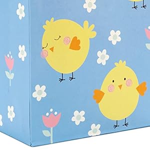 Hallmark 9 Medium Easter Gift Bag Bundle 4 Bags Happy Easter Stripes Eggs Bunny for Kids Grandchildren Nieces Nephews