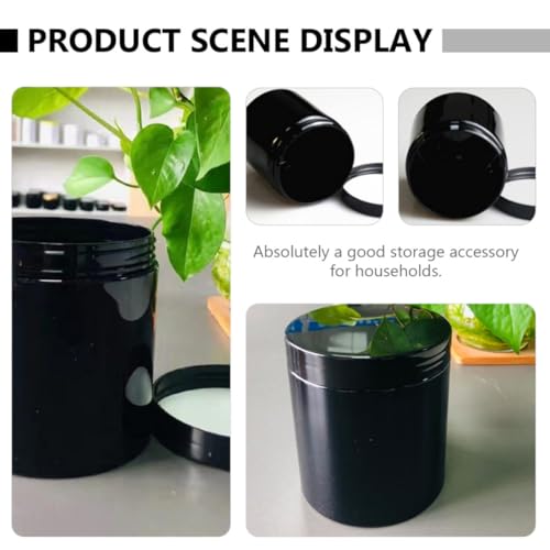 Pots cosmétiques étanches 500ml noir à large ouverture - 4