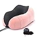 MMAXZ 1 PC oreillers en Mousse à mémoire de Forme en Forme de U Doux Rebond Lent Oreiller de Voyage dans l'espace Cou Solide literie cervicale (Color : Pink)