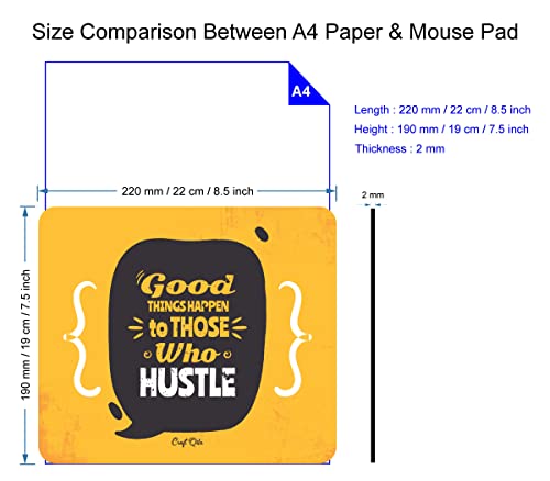 Image of Craft Qila Good Things Happen Motivational Mouse Pad for Laptop Computer (8.5 x 7.5 Inches)