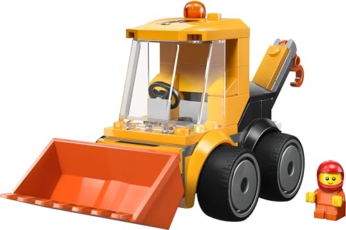 Image of LEGO City Rides - Construction Loader - Mini Construction Toy with Worker Minifigure - 60483