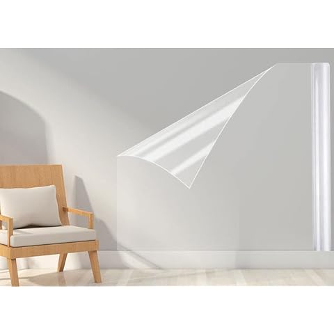 Electrostatic Absorption Wall Protective Film, Self-Adhesive Removable Clear Wall Protector Kitchen Oil Proof Waterproof Sticker Furniture Protective Film Sticker. (17.7in*393.7in) Cover