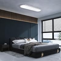 Oninio LED Deckenleuchte 70 cm, Lineare Flache Deckenlampe Weiß, 36W – Ansicht 9