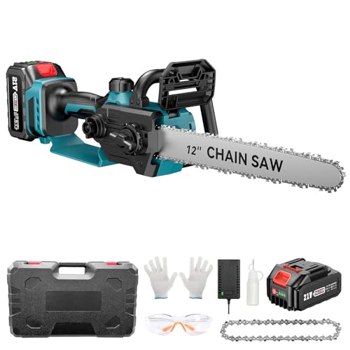 Seesii Motosierra Batería, Motosierra Eléctrica 12...