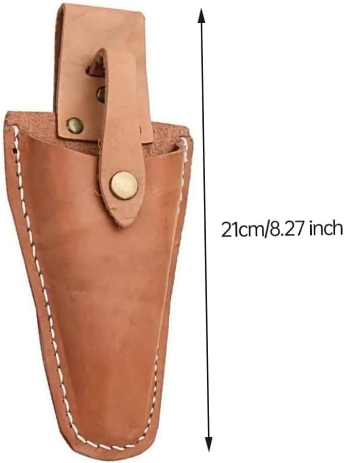 Miniatura 2 de Funda de cuero para tijeras, 1 paquete de fundas de cuero para herramientas, funda de podadora de jardín, bolsa con soporte para cinturón, funda