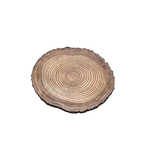 Piedra decorativa de imitación de grano de madera para césped o jardín, hermoso arte y decoración de jardín, piedra marrón con diseño realista de grano de madera
