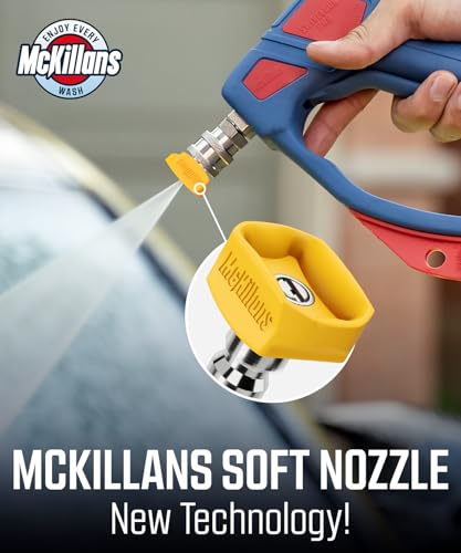 Image of McKillans 2026 Soft Pressure Washer Nozzle Tips - Fast Rinse - New Spray Angles 60 50 40 25 15 - Easy-Grip Design - 304 Stainless Steel - 1 /4 inch Quick Connect - Power Washer Tips Set (3.5 Orifice)