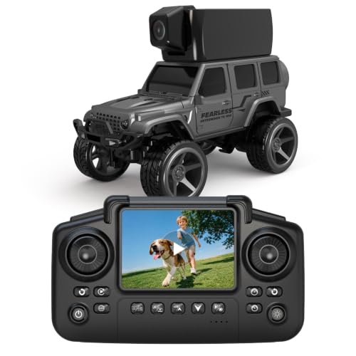 Image of 1:64 FPV RC Car Toys with Magnetic 45 Camera for Kids Adults, Remote Control Truck with LCD Screen, Live Video, App, 2 Speed, 2.4GHz Indoor Toys for Boys Girls 6 12 Years Old, Birthday Gifts