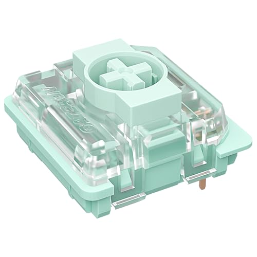Gateron KS-33 Low Profile 2.0 Jade Tactile Keyboard Switches,Light Green 3-Pin 65gf RGB LED Factory Pre-lubed for MX Mechanical Keyboard(45Pcs)