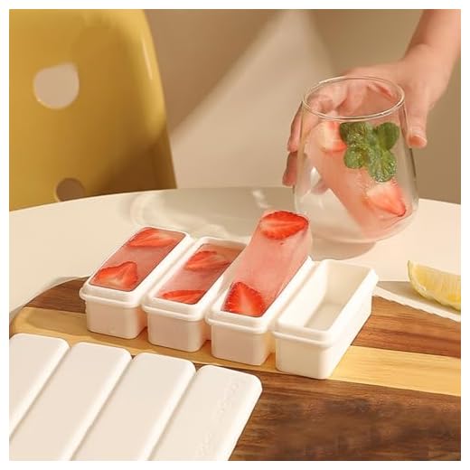 Silicone Ice Cube Tray with Lid for Freezer, Premium Stackable Large Ice Cube Molds for Whiskey, Cocktails,Easy Release(White)