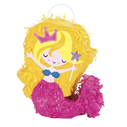 Adorable Mini Mermaid Pinata Favor Decoration - Adorable Pink Party Accessory for All Ages - Perfect for Celebrations, Gifts & Treats - 1 Pc