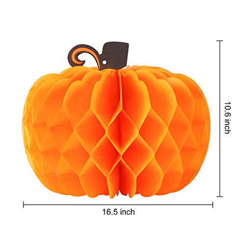 6Pcs Thanksgiving Party Pumpkin Honeycomb Decorations - Thanksgiving/Halloween/Friengsgiving Party Supplies Favors Autumn Table Centerpieces Wall Decor #TOP1