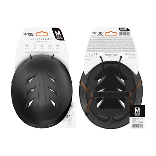 Casco de protección negro M resistente a impactos marca CASR 7