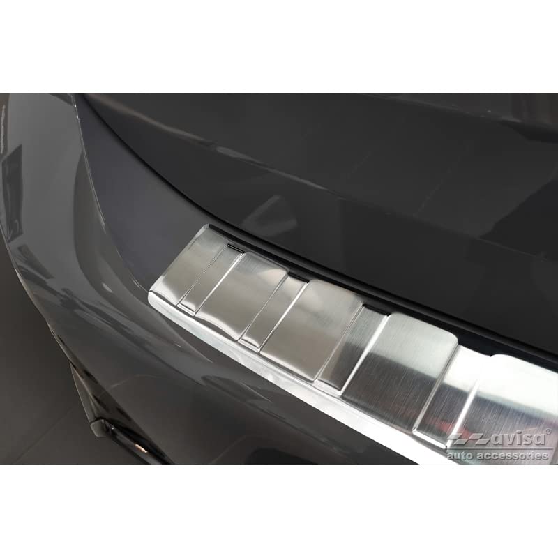 Avisa Protector del Parachoques Trasero Inoxidable Compatible con BMW Serie 2 Active Tourer U06 2021- 'Ribs'