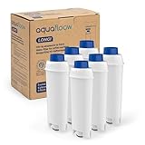 Aquafloow Pack de 6 Filtros de Agua para Máquinas de Café – Compatibles con DeLonghi DLSC002, SER3017, 5513292811 – para Series ECAM, ESAM, ETAM