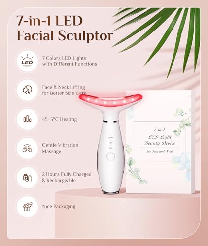 image for Dopsikn 7 Color Galvanic Machines - Red Light Therapy for Face and Nec